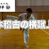 基本稽古の横蹴上げの動画をYouTubeにアップしました